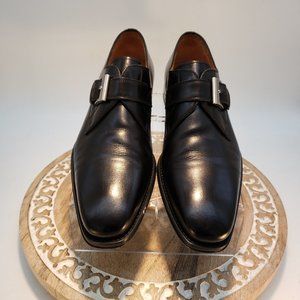 Magnanni Monk Strap Shoe Black